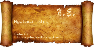 Nyulasi Edit névjegykártya